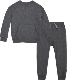 Volcom Boys' Sweatsuit Set - 2 Piece Soft Fleece Crewneck Pullover Sweatshirt and Jogger Pants - Cozy Outfits for Boys 12M-7
