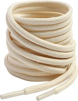 VSUDO 2 Pairs Round Boot Laces, 5/32" Outdoor Work & Hiking Shoe Laces for Boots