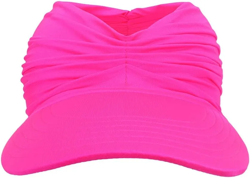 Women Visor Ponytail Sun Hat UPF 50  UV Protection Wide Brim Beach Cap Summer Hat Outdoor