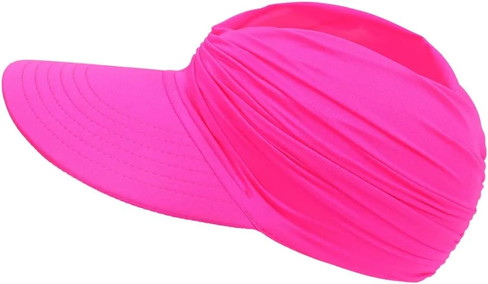 Women Visor Ponytail Sun Hat UPF 50  UV Protection Wide Brim Beach Cap Summer Hat Outdoor