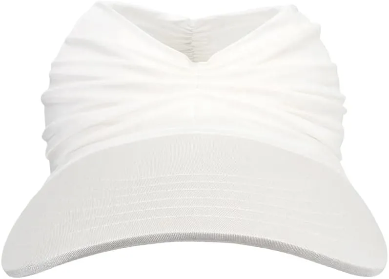 Women Visor Ponytail Sun Hat UPF 50  UV Protection Wide Brim Beach Cap Summer Hat Outdoor