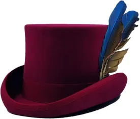 Wool Felt High Top Hat Wool Magician High Hat Jazz Top Hats Men and Women Flat Felt Hat Men's Costume Hats 33 XL 61cm