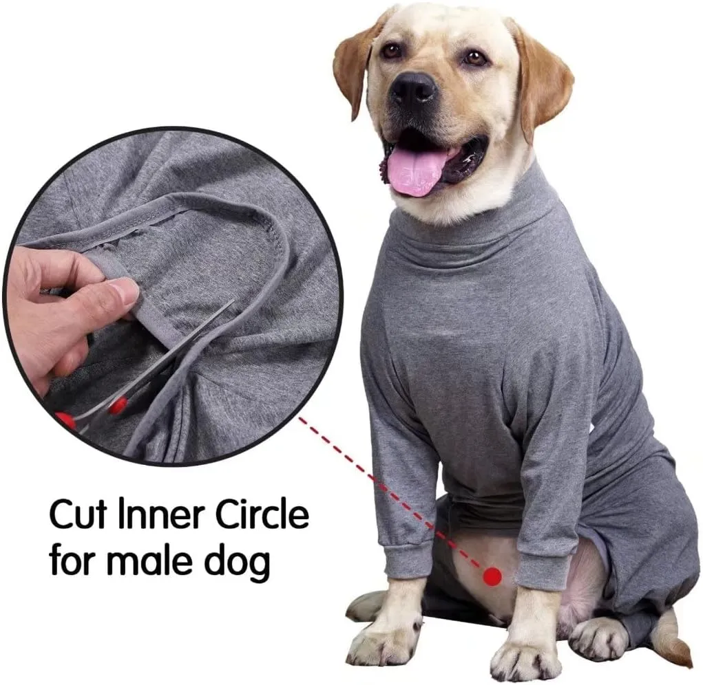 Xqpetlihai Dog Onesie Surgery Recovery Suit for Medium Large Dogs Recovery Shirt for Abdominal Wounds or Skin Diseases Dogs Pajamas for Shedding Allergy Anti Licking(G,S)